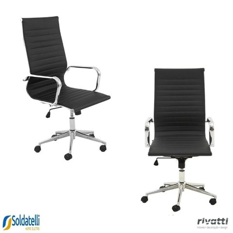 Kit 2 Cadeiras Office Sevilha Pu Alta Várias Cores - Rivatti