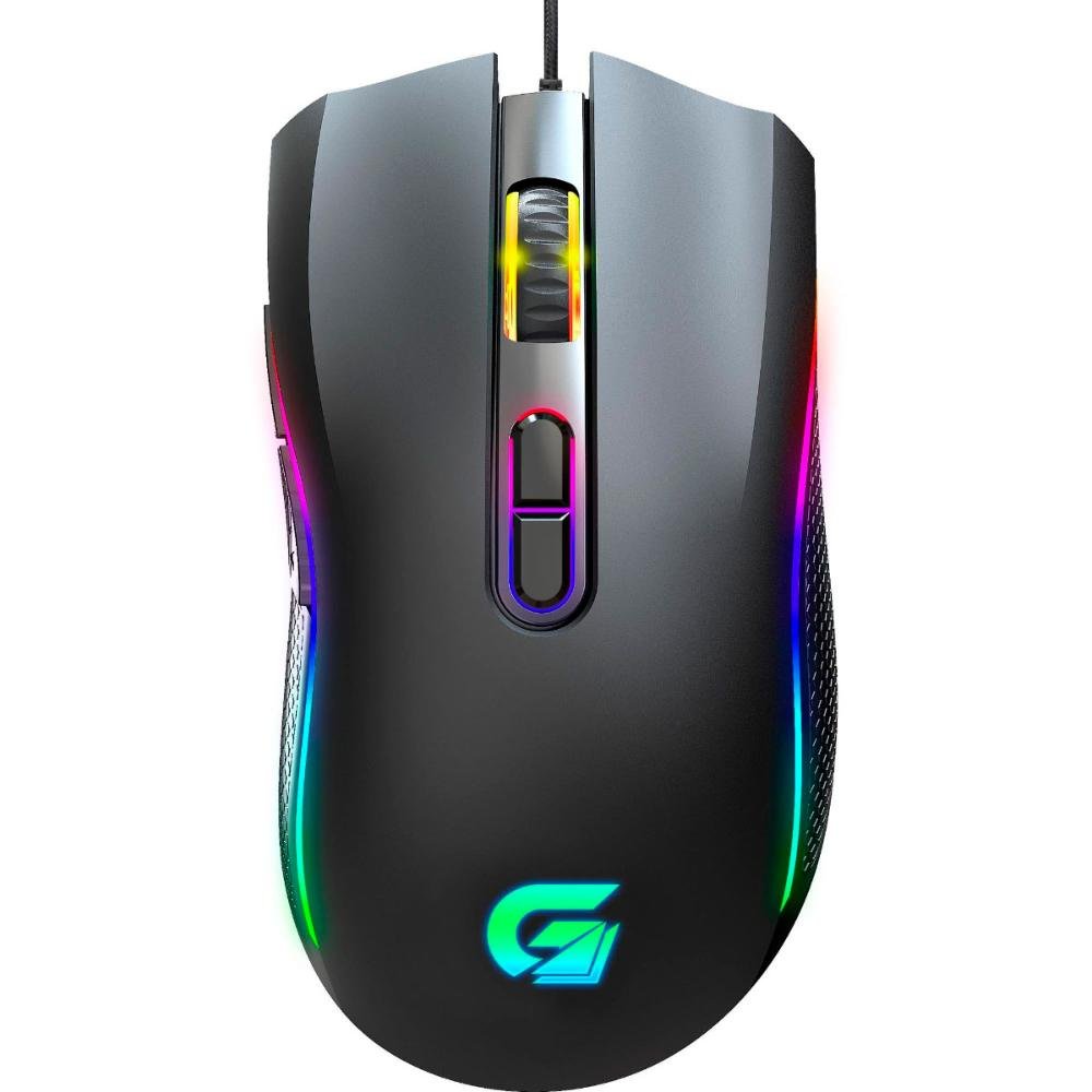 Mouse Gamer Fortrek Black Hawk - 7200dpi - 6 Botões - LED RGB - USB - 75682