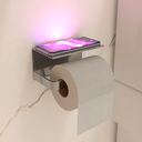 Ver imagem 2 de Porta Papel Higiênico Stander com Suporte para Celular Polido