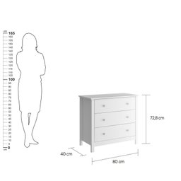 Cômoda 3 Gavetas DM-219 - 9 Cômoda 3 Gavetas DM-219 - 9