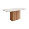 Mesa Retangular para Sala Jantar 180x90 Tampo Vidro/mdf Ana Cimol Nature/off White Nature/off White - 1