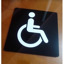 Placa Sia Cadeirante Pne 15x15 Acrílico - 8