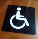 Ver mais imagens de Placa Sia Cadeirante Pne 15x15 Acrílico
