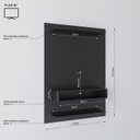 Ver imagem 3 de Painel para TV até 50 Polegadas 115cmx157,5cm 1 Nicho Boulevard Yescasa Preto