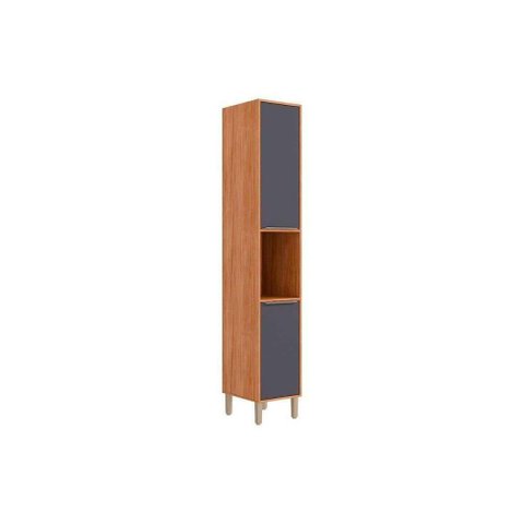 Paneleiro Cozinha Modulada Avulsa Celeste com 2 Portas 5 Prateleiras MDF 37cm