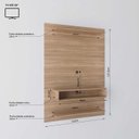 Ver imagem 3 de Painel para TV até 50 Polegadas 115CMX157,5cm 1 Nicho Boulevard Yescasa Marrom