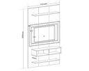 Ver imagem 3 de Painel para TV até 50 Polegadas 115,2CMX180CM 2 Nichos Mister Marrom
