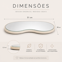 Ver imagem 2 de Bandeja Espelhada Decorativa Orgânica para Mesa de Centro Café e Perfumes