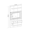 Ver imagem 3 de Painel para TV até 50 Polegadas 115,2CMX180CM 2 Nichos Mister Marrom