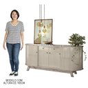 Ver imagem 6 de Balcão Buffet para Sala de Jantar 183cm Mônica M01 Calacata/Off White - Mpozenato