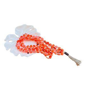 Colar Decorativo para Mesa Cordas Laranja