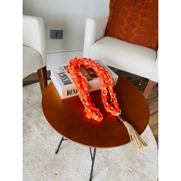 Colar Decorativo para Mesa Cordas Laranja - 9