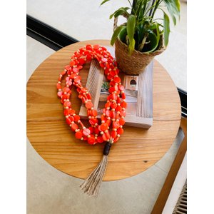 Colar Decorativo para Mesa Cordas Laranja