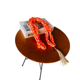 Colar Decorativo para Mesa Cordas Laranja - 8