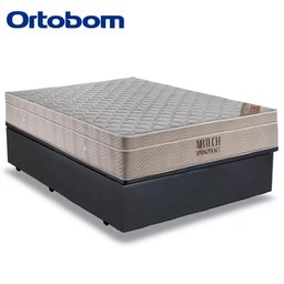 Cama Baú Casal Sintético + Colchão Ortobom Airtech Molas Ensacadas 65x138x188 - 5