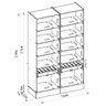 Cristaleira 4 Portas 2 Gavetas com Led Allure - 9