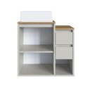 Ver imagem 5 de Balcão Gabinete de Banheiro com Cuba Suspenso 1 Porta 2 Gavetas 60cm Bege Crart-BAL009 Multimóveis
