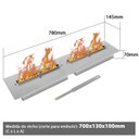 Ver imagem 3 de Lareira Ecológica Embutir 80cm de Abertura da Chama Saro Cinza
