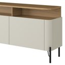 Ver imagem 6 de Rack para Sala de Estar Tv 75 Pol 4 Portas 220cm Pés Preto Clio I03 Louro Luna - Lyam