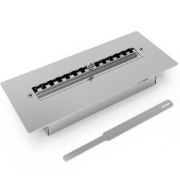 Lareira Ecológica Embutir 40cm de Abertura da Chama Saro Cinza - 6