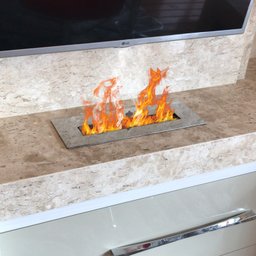 Lareira Ecológica Embutir 40cm de Abertura da Chama Saro Cinza - 1