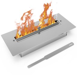 Lareira Ecológica Embutir 40cm de Abertura da Chama Saro Cinza - 3