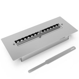 Lareira Ecológica para Embutir 50cm de Abertura da Chama Saro Cinza - 4