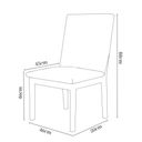 Ver imagem 2 de Kit com 6 Cadeiras Daniela Madeira Maciça Estofada para Mesa de Jantar Detalhe de Madeira Nas Costas