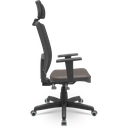 Ver imagem 2 de Cadeira Brizza com Apoio 3d Pp Backplax Plaxmetal - Sintético Café