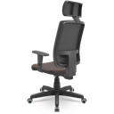 Ver imagem 3 de Cadeira Brizza com Apoio 3d Pp Backplax Plaxmetal - Sintético Café