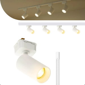 Kit Trilho Eletrificado 2m + 6 Spot 10w Branco Bivolt Cor:quente