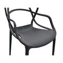 Ver imagem 4 de Kit 4 Cadeiras Polipropileno Allegra Preta La Mobilia: Design para Sala de Jantar e Varanda