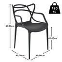 Ver imagem 6 de Kit 4 Cadeiras Allegra - Preto