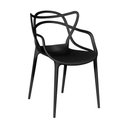 Ver imagem 2 de Kit 4 Cadeiras Polipropileno Allegra Preta La Mobilia: Design para Sala de Jantar e Varanda