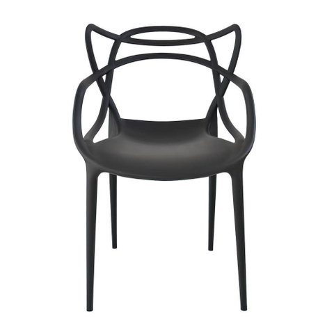 Kit 4 Cadeiras Polipropileno Allegra Preta La Mobilia: Design para Sala de Jantar e Varanda