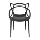 Ver imagem 1 de Kit 4 Cadeiras Polipropileno Allegra Preta La Mobilia: Design para Sala de Jantar e Varanda