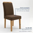 Ver imagem 7 de Conjunto de Mesa de Jantar 6 Lugares Mesa Orgânica Arthus MDF 180x90cm Marrom
