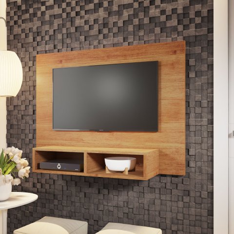 Painel para TV até 43 Polegadas 120CMX90CM Nichos Life Marrom