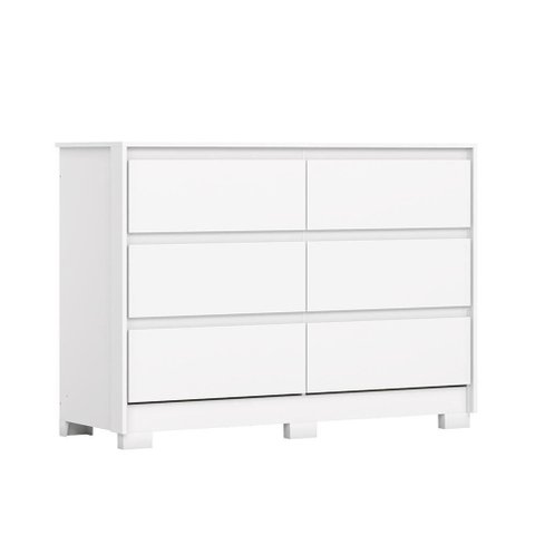 Cômoda Ravenna 6 Gavetas Branco - Móveis Henn