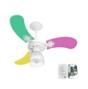 Ver imagem 1 de Ventilador Teto Super Baby Colors 3 Pás Mdf Branco/feminino 110v Venti-delta
