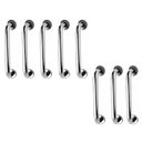 Ver imagem 1 de Alça de Apoio Barra Inox 30cm Kit 8 Unidades Idoso Cadeirante Banheiro Box Corrimao Acessibilidade S