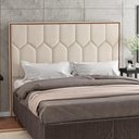 Ver imagem 5 de Cabeceira Cama Box Casal Queen 160cm P05 Londres Linho Creme