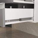 Ver imagem 5 de Conjunto Gabinete Banheiro Completo Prisma 80cm Branco / Cinza com Tampo de Vidro