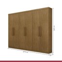Ver imagem 4 de Guarda Roupa Casal 6 Portas 8 Gavetas Josandro