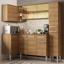 Ver imagem 1 de Cozinha Completa de Canto Madesa Emilly River com Balcão e Armário Vidro Reflex Rustic Cor:Rustic