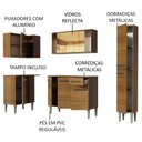 Ver imagem 4 de Cozinha Completa de Canto Madesa Emilly River com Balcão e Armário Vidro Reflex Rustic Cor:Rustic