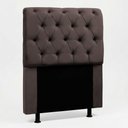 Ver imagem 1 de Cabeceira Cama Box Solteiro Sarah 90cm com Frame Suede Marrom - Desk Design