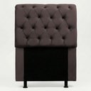 Ver imagem 2 de Cabeceira Cama Box Solteiro Sarah 90cm com Frame Suede Marrom - Desk Design