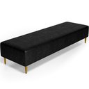 Ver imagem 1 de Puff Decorativo Sala de Estar Bali W01 Pés Palito 170x60cm Couríssimo Preto - Lyam Decor