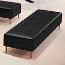 Ver imagem 2 de Puff Decorativo Sala de Estar Bali W01 Pés Palito 170x60cm Couríssimo Preto - Lyam Decor